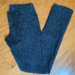 Miley Cyrus & Max Azria Black Animal Print Jeans